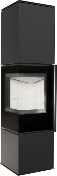 Stufa in acciaio KRATKI REN/L sinistra Ø 150 7 kW con molla della porta
