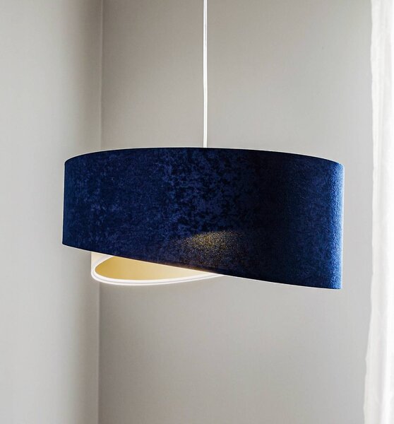 Maco Design Lampada a sospensione Vivien tricolore blu/beige/oro