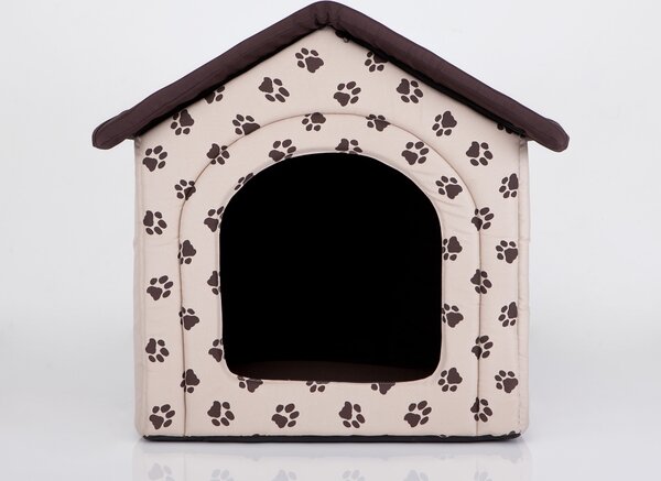 Cuscino per cani Cuccia per cani Letto per animali domestici Letto per gatti - Standard - 38 x 38 x 32 cm [Taglia: R1] - Beige con zampe