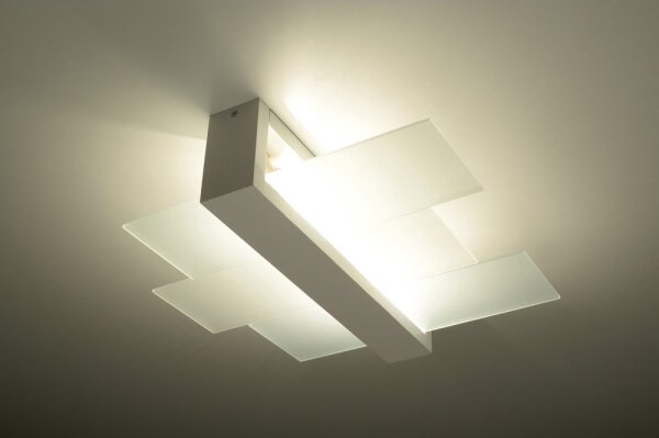 Sollux SL.0078 - Plafoniera FENIKS 2 2xE27/60W/230V bianco
