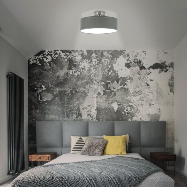 Briloner 3375-024 - Plafoniera 1xE27/40W/230V diametro 30 cm grigio