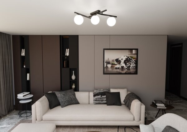 Plafoniera SMART 3xE14/10W/230V nero/bianco