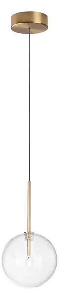 Ideal Lux - Lampadario LED a sospensione con filo EQUINOXE 1xG4/2W/230V diametro 15 cm ottone/limpido