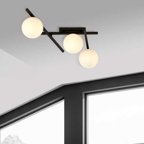Plafoniera SMART 3xE14/10W/230V nero/bianco