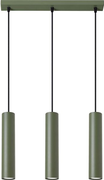 Sollux SL.1486 - Lampadario a sospensione con filo LAGOS 3xGU10/10W/230V verde