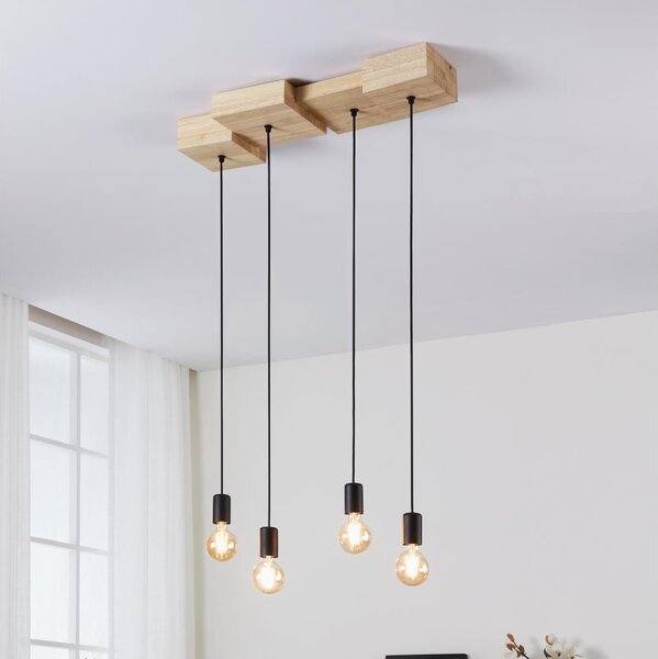 Eglo 43799 - Lampadario a sospensione con filo HALKIN 4xE27/40W/230V