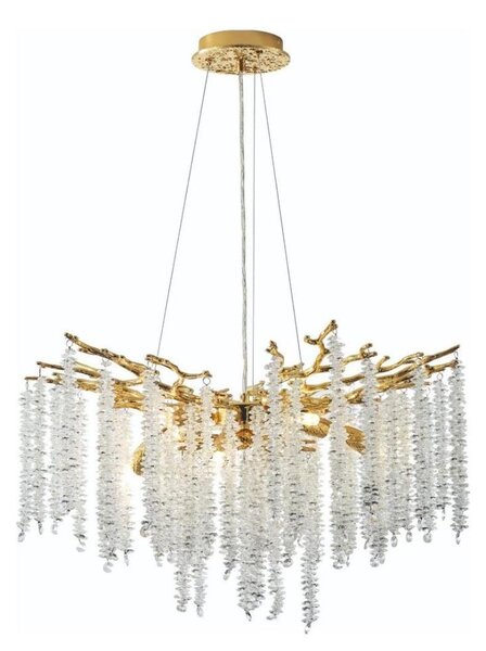 Zuma Line MD3720-1-EGN - Lampadario a sospensione con filo DIJON 8xG9/3,5W/230V oro