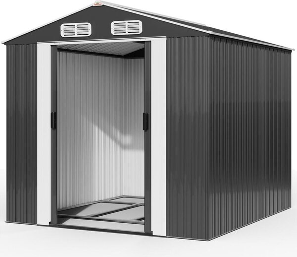 GARDEBRUK® Capanno da Giardino XXL 8m² Fondamenta 315x260x180cm Porta Scorrevole Rimessa per Attrezzi da Esterno 15m³