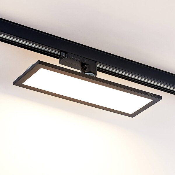 Pannello LED Arcchio trifase, 30 cm, nero, 3000 K Hairis, Nero, Studio / Ufficio, Plastica, Moderno