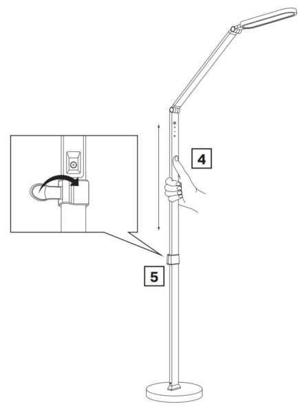 Lampada da terra touch LED dimmerabile FERRARA LED/13W/230V 3000/4000/6000K bianco