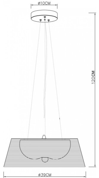 Deko-Light 342031 - Lampadario a sospensione con filo FILO 3xE27/60W/230V diametro 39 cm argento