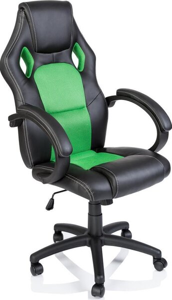 TRESKO Racing sedia direzionale sedia da ufficio sedia girevole sedia sportiva sedia da ufficio sedia da scrivania nero/verde