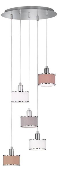 Wofi 619905019000 - Lampadario a sospensione con filo CIARA 5xE14/28W/230V