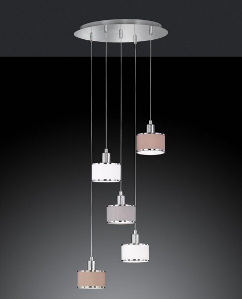 Wofi 619905019000 - Lampadario a sospensione con filo CIARA 5xE14/28W/230V