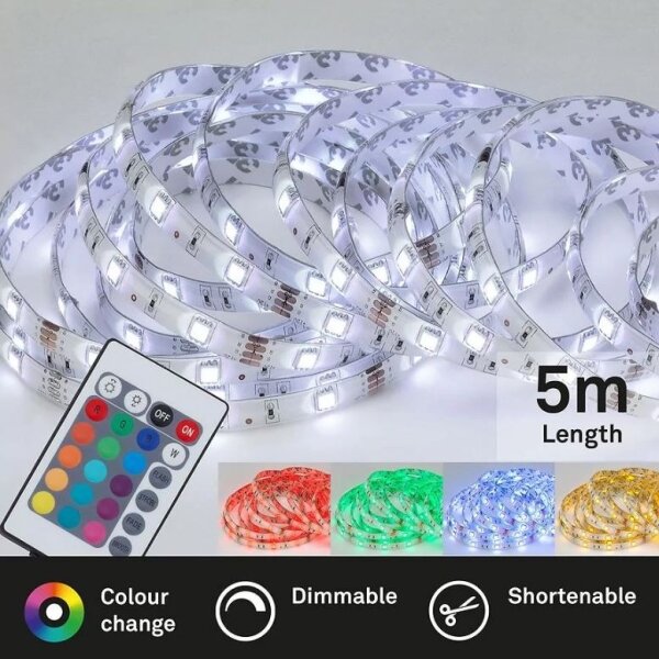 Brilo - Striscia LED RGBW dimmerabile 6,5m LED/22W/230V + +TC