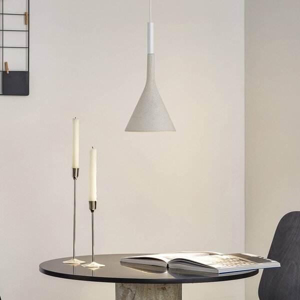 Foscarini Lampada a sospensione Aplomb, dimmerabile, Bianco / Opale, Cucina, calcestruzzo / cemento, Design, Lampada a sospensione