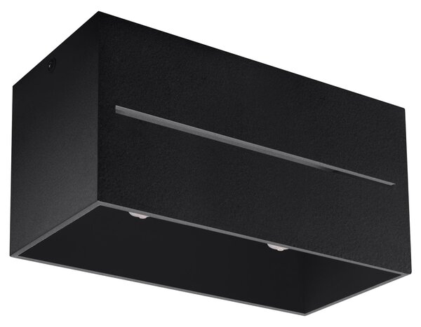Lampada da soffitto LOBO 2 nero 2xG9 8W alluminio 10x10x20cm Sollux Lighting
