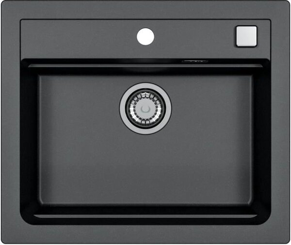 Lavello da incasso - Granito - Nero - 1 vasca - 59 x 50 cm - ATROX -