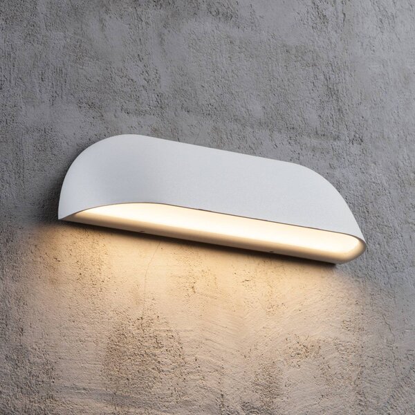 Nordlux Applique da esterni a LED Front 26, Bianco / Opale, Metallo, Moderno, Applique LED da esterni