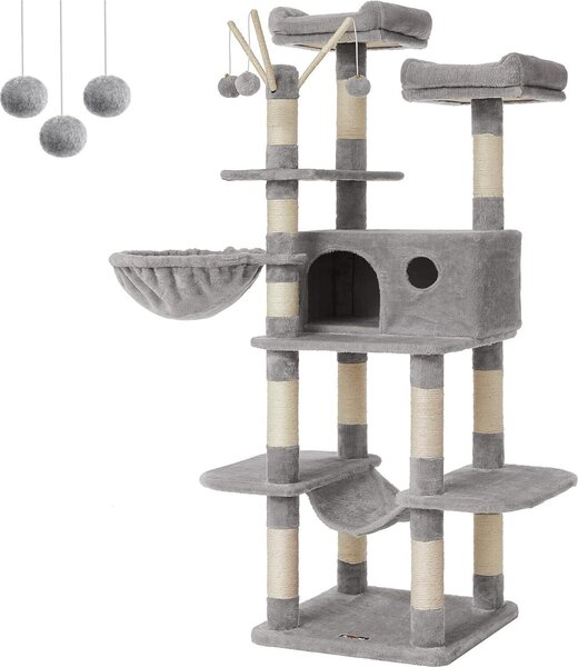 FEANDREA tiragraffi, tiragraffi XXL, 164 cm, grigio chiaro