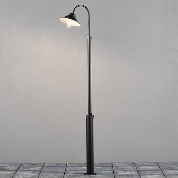Konstsmide Lampione Vega, nero, 1 luce, 240 cm dimmerabile, Nero, Alluminio