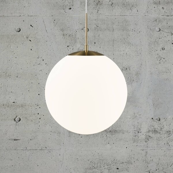 Nordlux Lampada a sospensione in vetro Grant, dimmerabile, Bianco / Opale, Soggiorno / Sala da pranzo, Vetro, Lampada a sospensione