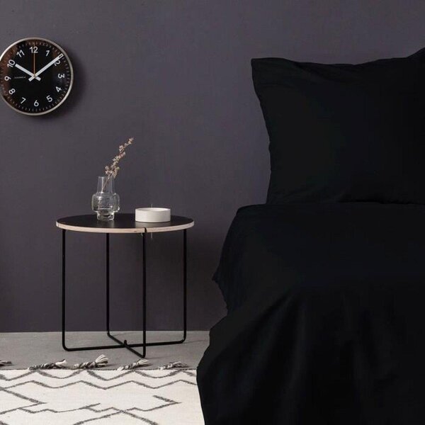 L'Essentiel Linge de Maison, De Black, Set copripiumino King in satin (FR), nero, 100 % cotone satin, 240 x 220 cm