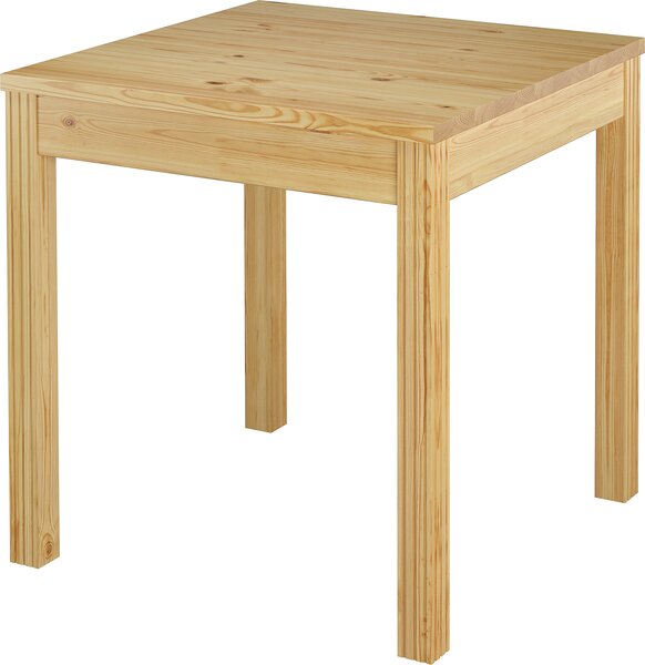 Tavolo da cucina, mense, pizzerie da 75x75 con zampe intagliate in Pino massello 90.70-50C