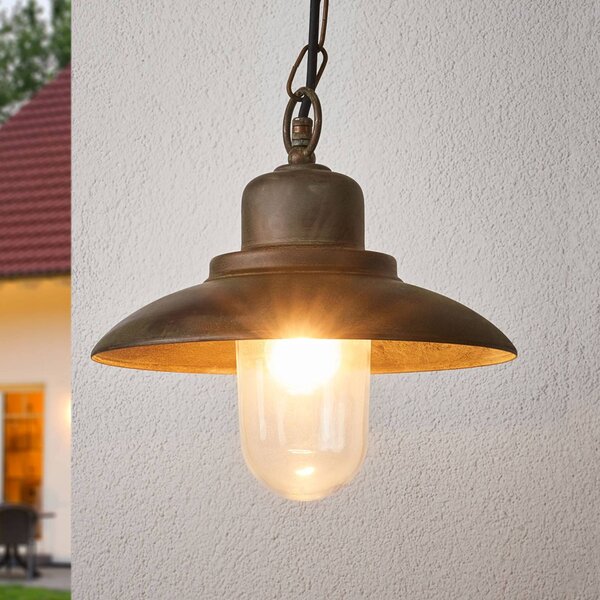 Moretti Luce Lampada a sospensione da esterno PALERMO, Bronzo / Ottone antico, Ottone, Campagna / Rustiche