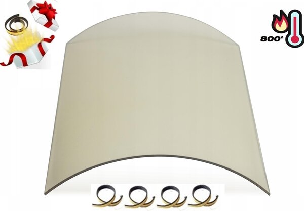 Vetro curvo HARK 56–96 – vetro resistente al calore per camini e stufe