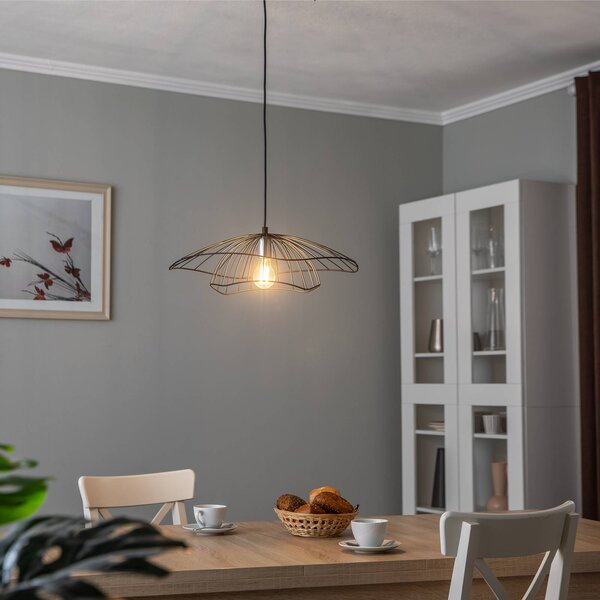 Lampada a sospensione Tel 6500 Opviq, dimmerabile, Nero, Soggiorno / Sala da pranzo, Metallo, Moderno, Lampada a sospensione