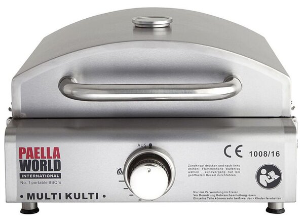 PAELLA WORLD - MULTI-KULTI, il barbecue a gas multifunzionale senza pilota di sicurezza