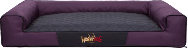 Cuscino per cani Cesto per cani Divano per cani domestici Lavabile - Victoria - 80 x 55 x 17 cm [taglia: L] - Rosso vino con nero
