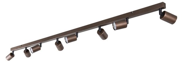 Faretto da soffitto Top, regolabile, marrone, lineare a 8 luci Top TK Lighting, dimmerabile, Marrone / Ruggine, Soggiorno / Sala da pranzo, Metallo, Moderno, Faretto