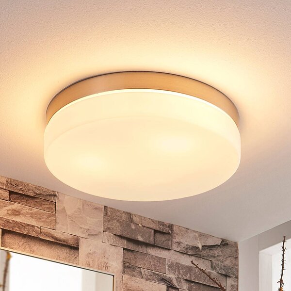 Plafoniera Amilia Lindby, dimmerabile, Bagno, Vetro, Moderno, Plafoniera