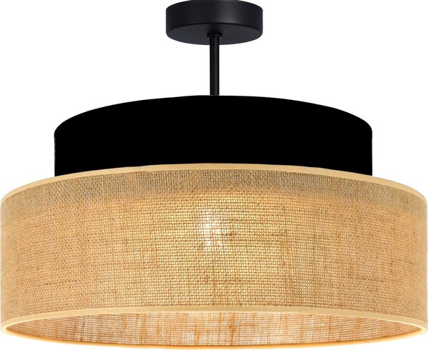 FKL DESIGN Home Deco Lampada da soffitto Marrone Nero Illuminazione Plafoniera della serie BE110-D-SB1 (Marrone, Nero)