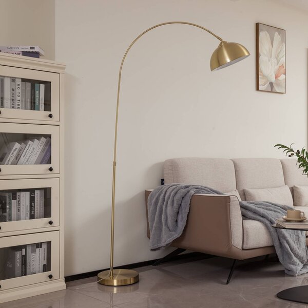Lampada ad arco Lennart Lindby, Ottone / Oro, Soggiorno / Sala da pranzo, Metallo, Moderno, Lampada da terra