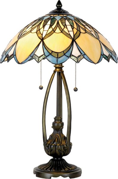 Lampada da tavolo Tiffany Clayre & Eef Ø 40x60 cm Vetro blu beige