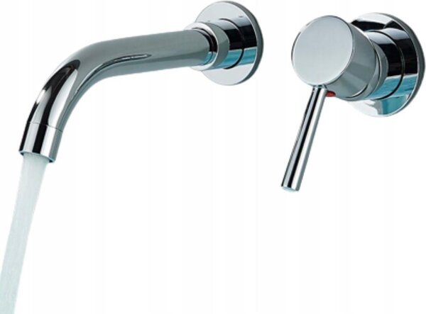 Miscelatore lavabo Ari da incasso, rubinetto bagno stile loft, in ottone cromato, beccuccio girevole 360, cartuccia Vetroceramica