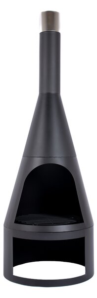 Caminetto da giardino RedFire Kingston 160x60 cm in acciaio nero opaco
