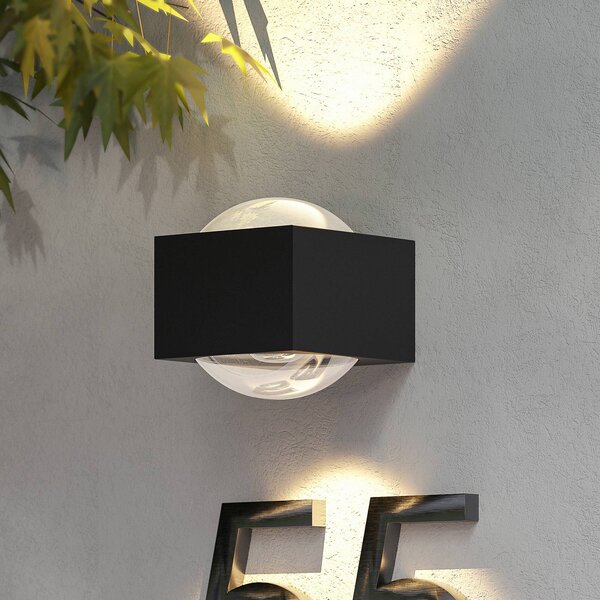 Applique da esterni a LED Almos Lucande, Nero, Alluminio, Moderno, Applique LED da esterni