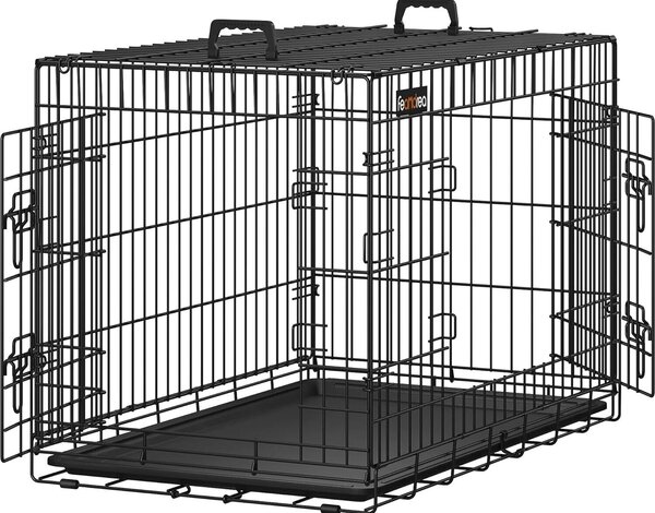 Gabbia per cani FEANDREA, box per cani, pieghevole, 92,5 x 57,5 x 64 cm, nero