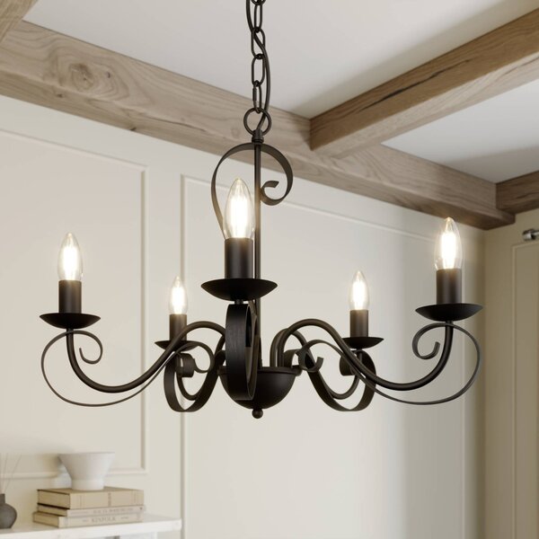 Lampadario a soffitto Shervan Lindby, dimmerabile, Marrone / Ruggine, Soggiorno / Sala da pranzo, Metallo, Antico, Lampadario