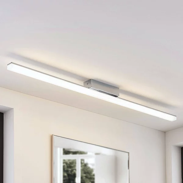Plafoniera Levke Lindby, dimmerabile, Bianco / Opale, Bagno, Plastica, Moderno, Plafoniera