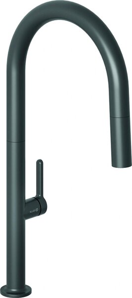 Kludi AUREA, miscelatore monocomando per lavello, doccetta estraibile, nero opaco, 1 pz