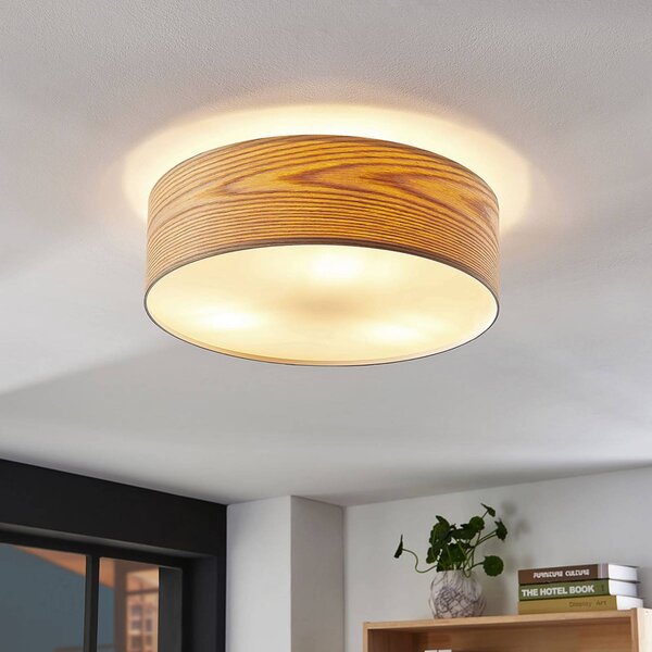 Plafoniera soffitto Dominic Lindby, dimmerabile, Legno chiaro, Soggiorno / Sala da pranzo, Legno, Scandinavo, Plafoniera