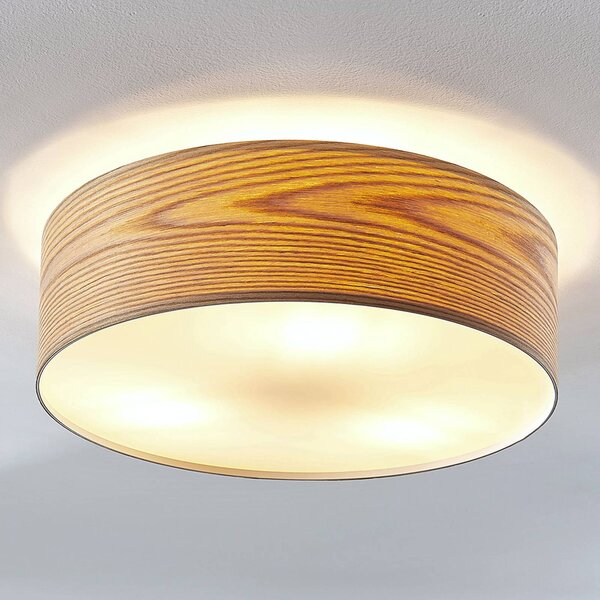 Plafoniera soffitto Dominic Lindby, dimmerabile, Legno chiaro, Soggiorno / Sala da pranzo, Legno, Scandinavo, Plafoniera