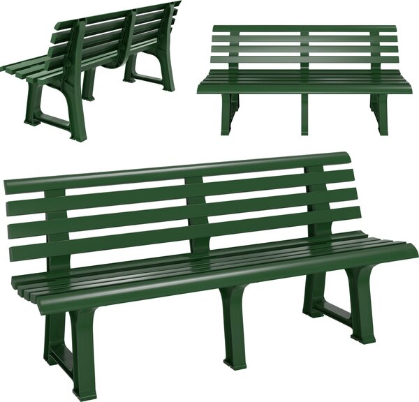 Casaria Panchina da Giardino Orchidea Resistente Carico Max 240kg 145x49x74cm 3 Posti Panca da Esterno Mobili Outdoor
