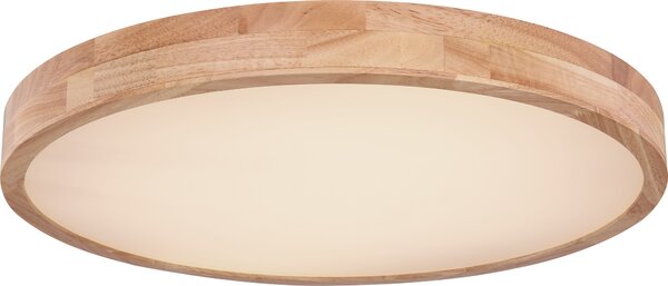 Globo Rainer Plafoniera LED effetto legno con telecomando 60x10,5cm