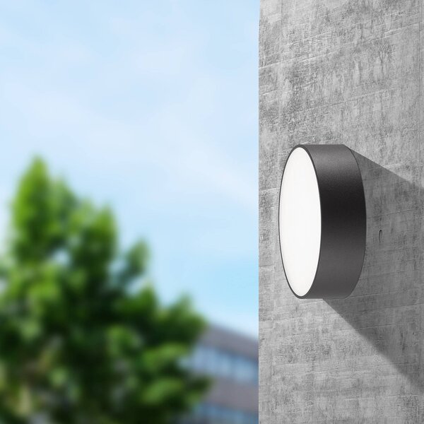 CMD Lampada LED da esterno 9026, Ø 25 cm 9026, Nero, Alluminio, Moderno, Plafoniere LED